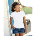 White - Back - Fruit Of The Loom Girls Childrens Valueweight Short Sleeve T-Shirt (Pack Of 5)