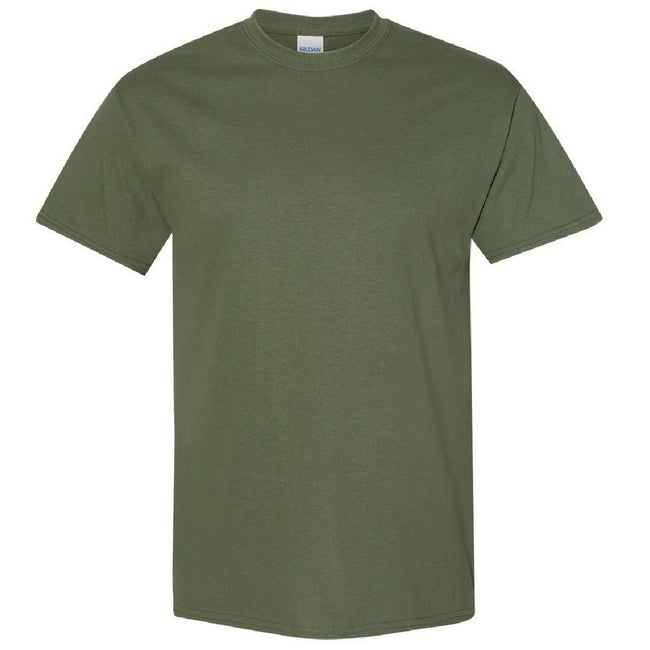 Military Green - Front - Gildan Mens Heavy Cotton Short-Sleeved T-Shirt