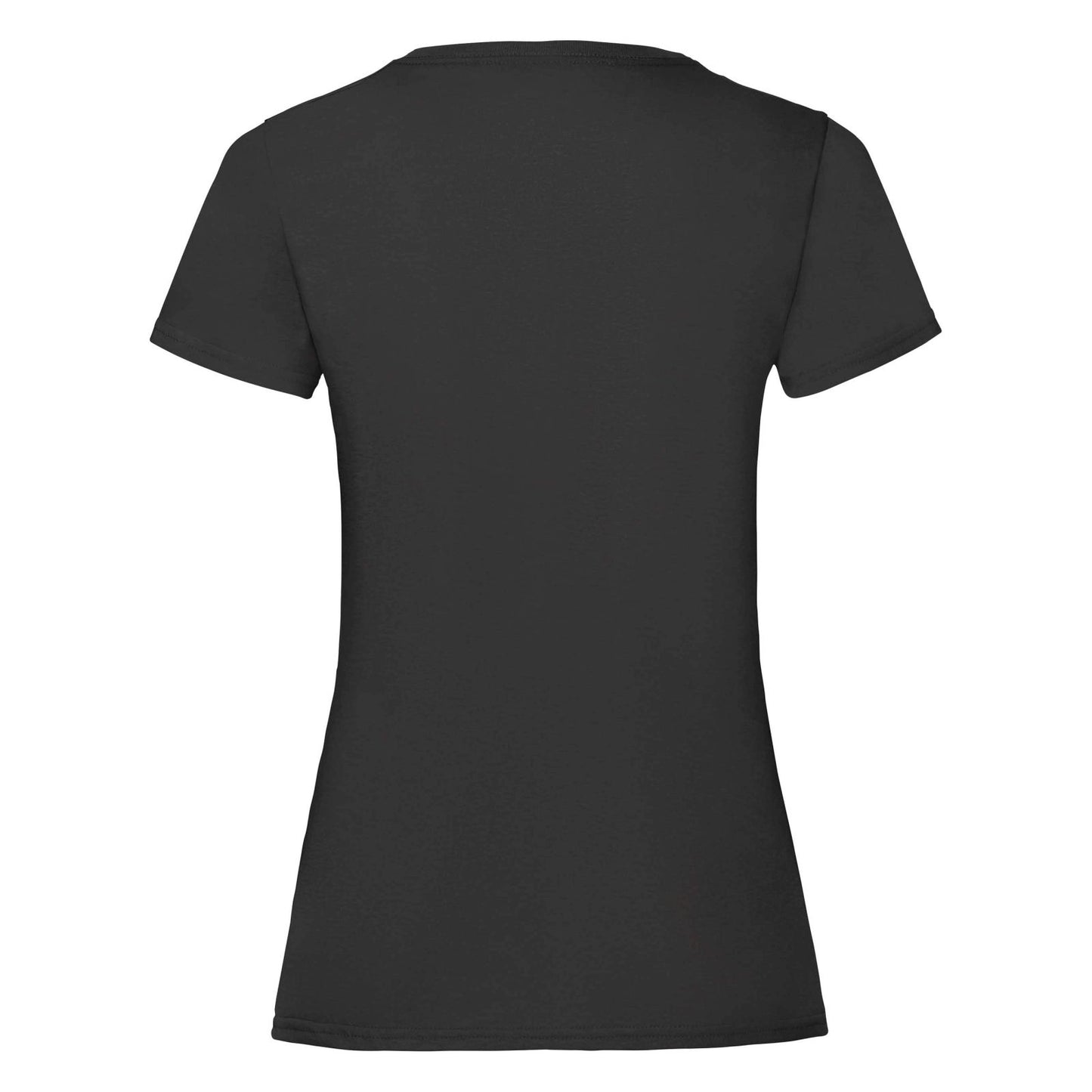 Black - Back - Fruit Of The Loom Ladies-Womens Lady-Fit Valueweight Short Sleeve T-Shirt (Pack Of 5)