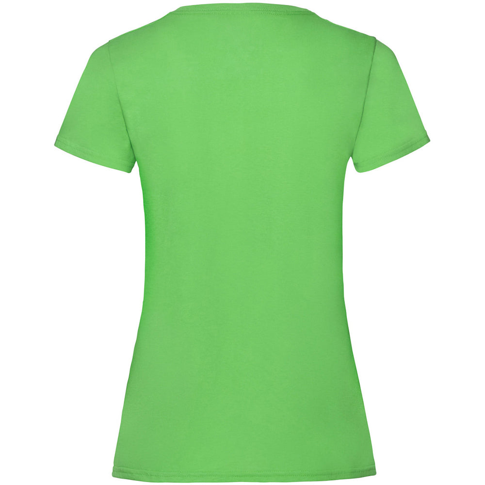 Lime - Back - Fruit Of The Loom Ladies-Womens Lady-Fit Valueweight Short Sleeve T-Shirt (Pack Of 5)