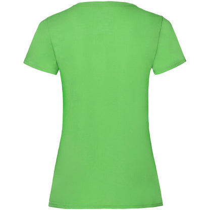 Lime - Back - Fruit Of The Loom Ladies-Womens Lady-Fit Valueweight Short Sleeve T-Shirt (Pack Of 5)
