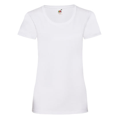 White - Front - Fruit Of The Loom Ladies-Womens Lady-Fit Valueweight Short Sleeve T-Shirt (Pack Of 5)