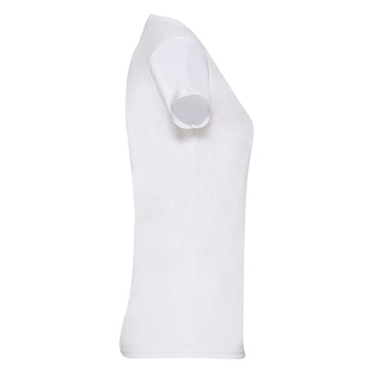White - Side - Fruit Of The Loom Ladies-Womens Lady-Fit Valueweight Short Sleeve T-Shirt (Pack Of 5)