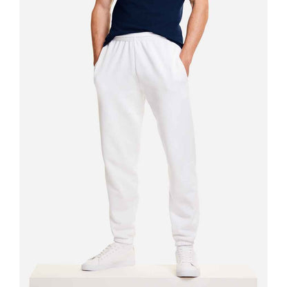 White - Side - Fruit Of The Loom Mens Classic Elasticated Jogging Bottoms