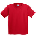 Red - Front - Gildan Youth Unisex Heavy Cotton T-Shirt