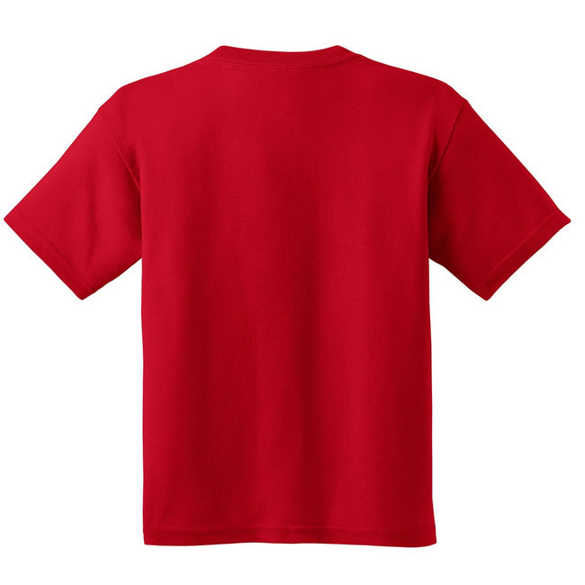 Red - Back - Gildan Youth Unisex Heavy Cotton T-Shirt