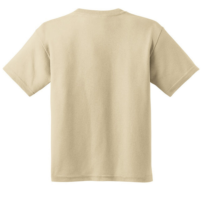 Sand - Back - Gildan Youth Unisex Heavy Cotton T-Shirt