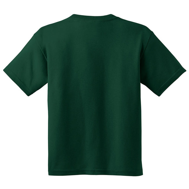 Forest Green - Side - Gildan Youth Unisex Heavy Cotton T-Shirt