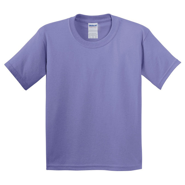 Violet - Front - Gildan Youth Unisex Heavy Cotton T-Shirt