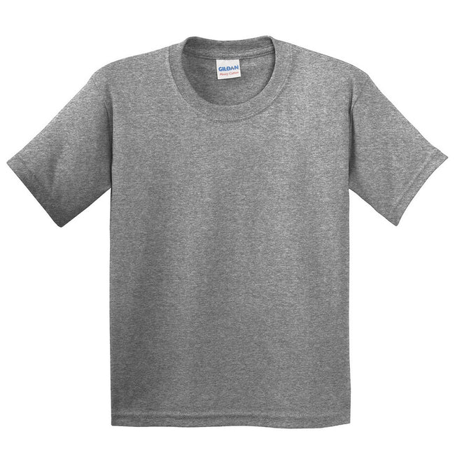 Graphite Heather - Front - Gildan Youth Unisex Heavy Cotton T-Shirt