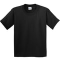 Black - Front - Gildan Youth Unisex Heavy Cotton T-Shirt