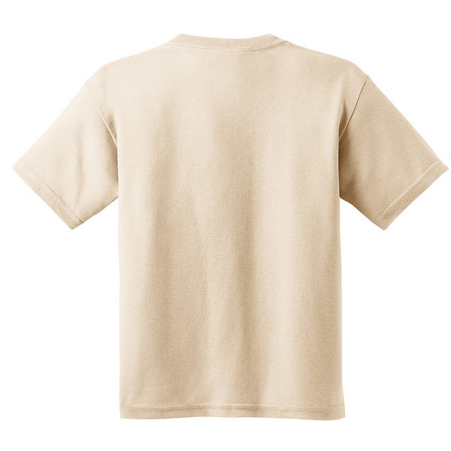 Natural - Back - Gildan Youth Unisex Heavy Cotton T-Shirt