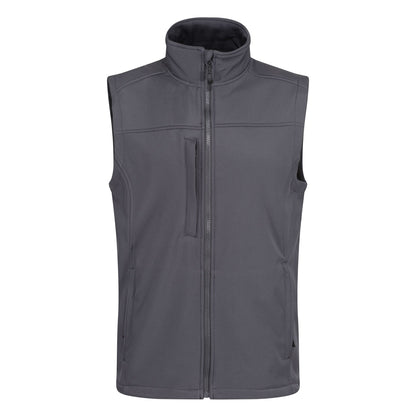 Seal Grey-Seal Grey - Front - Regatta Mens Flux Softshell Body Warmer