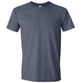 Heather Navy - Front - Gildan Mens Short Sleeve Soft-Style T-Shirt
