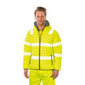 Fluorescent Yellow - Back - Result Genuine Recycled Mens Ripstop Padded Jacket