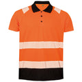 Fluorescent Orange - Front - Result Genuine Recycled Womens-Ladies Safety Polo Shirt