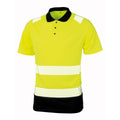 Fluorescent Yellow - Front - Result Genuine Recycled Womens-Ladies Safety Polo Shirt