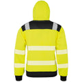 Fluorescent Yellow - Side - Result Genuine Recycled Mens Robust Safety Zipped Hoodie