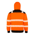 Fluorescent Orange - Side - Result Genuine Recycled Mens Robust Safety Zipped Hoodie