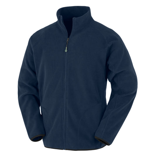Navy - Front - Result Genuine Recycled Unisex Adult Fleece Jacket