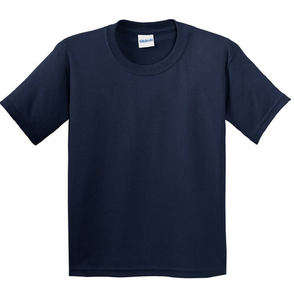 Navy - Front - Gildan Childrens Unisex Soft Style T-Shirt
