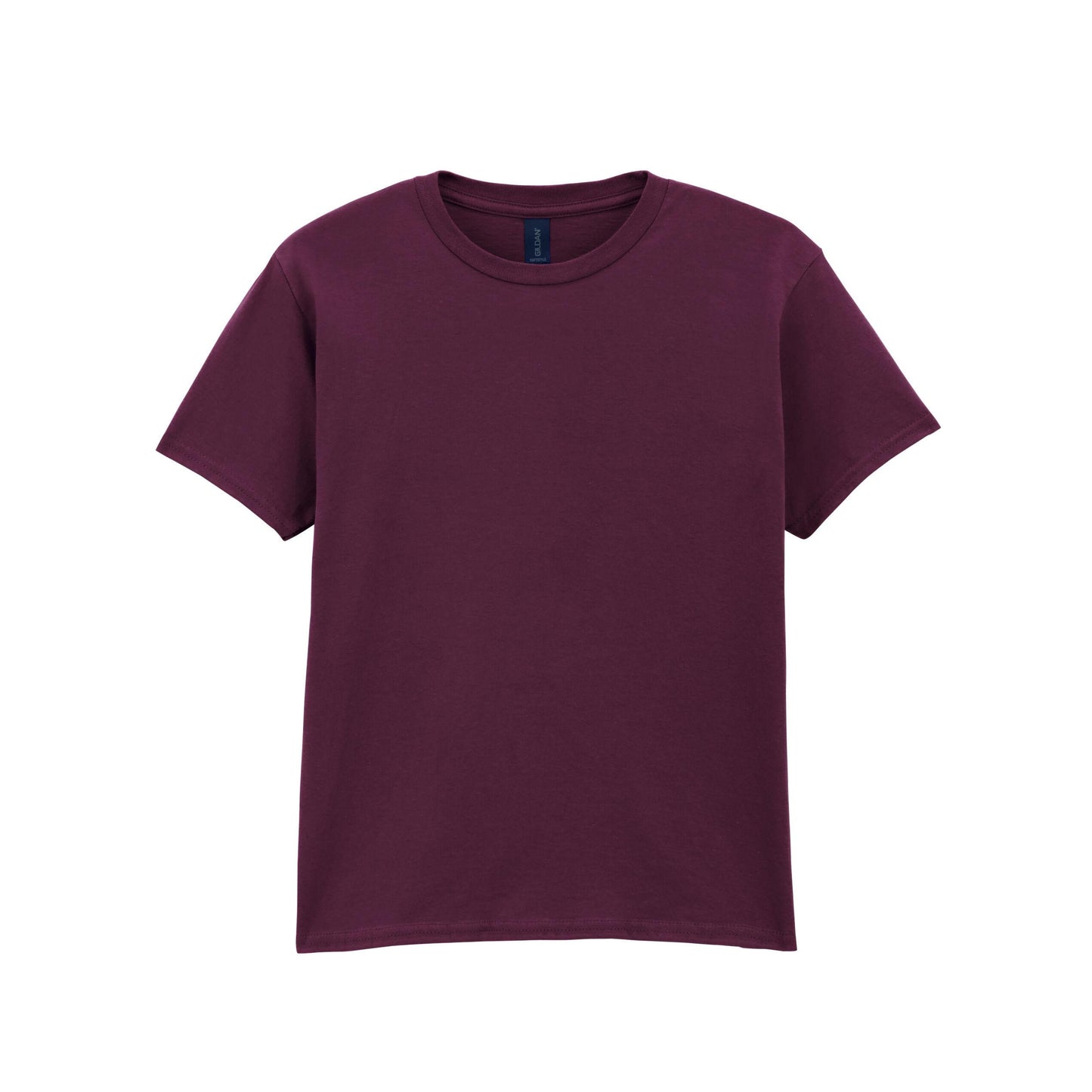 Maroon - Front - Gildan Childrens Unisex Soft Style T-Shirt