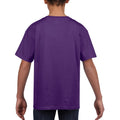 Purple - Side - Gildan Childrens Unisex Soft Style T-Shirt