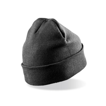 Charcoal Grey - Back - Result Genuine Recycled Woolly Ski Hat