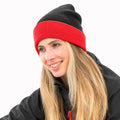 Black-Red - Back - Result Genuine Recycled Black Compass Beanie