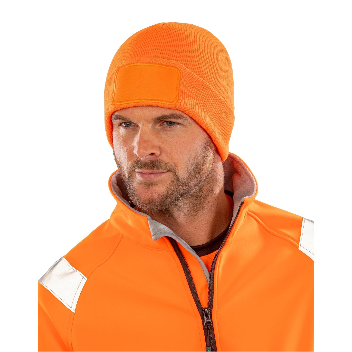 Fluorescent Orange - Side - Result Genuine Recycled Thinsulate Printer Beanie
