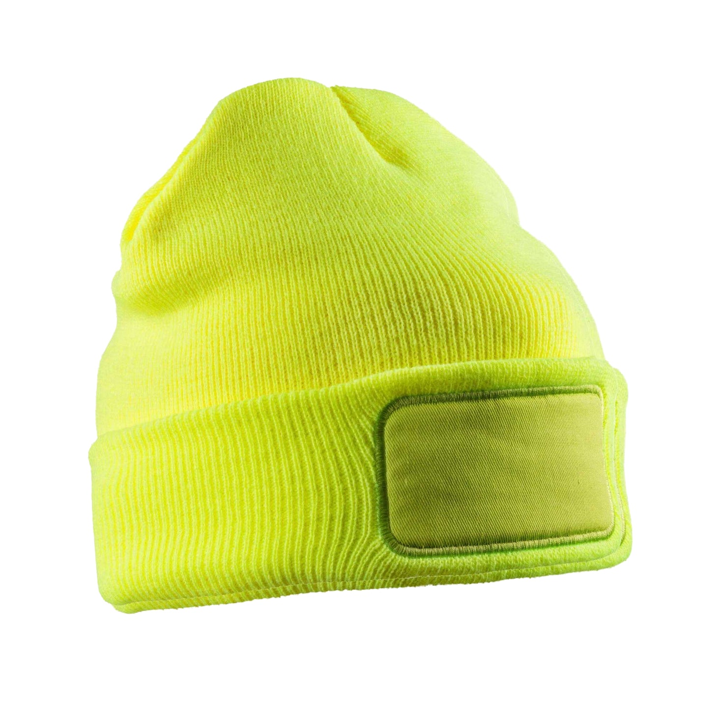 Fluorescent Yellow - Front - Result Genuine Recycled Thinsulate Printer Beanie