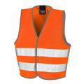Hi Vis Orange - Front - SAFE-GUARD by Result Childrens-Kids Safety Vest