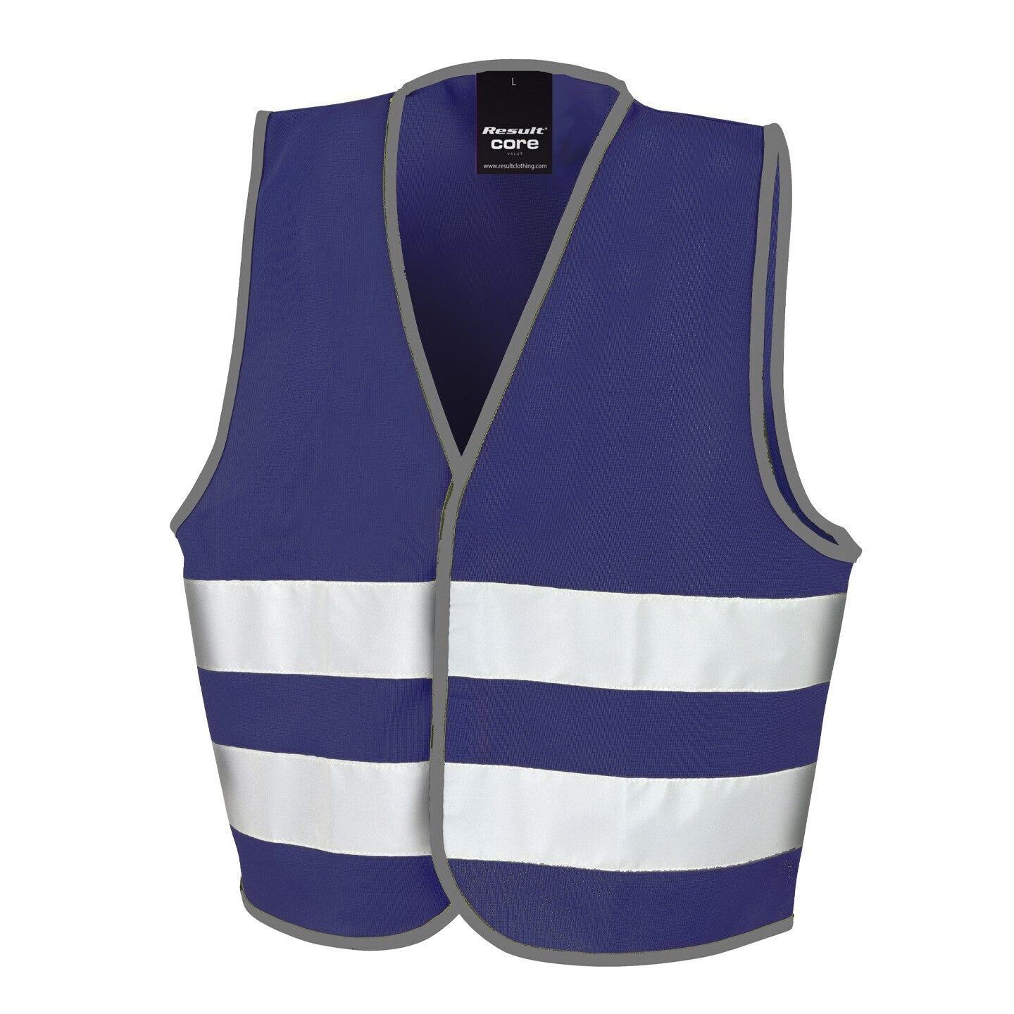 Navy - Front - SAFE-GUARD by Result Childrens-Kids Core Enhanced Hi-Vis Vest