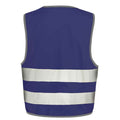 Navy - Back - SAFE-GUARD by Result Childrens-Kids Core Enhanced Hi-Vis Vest