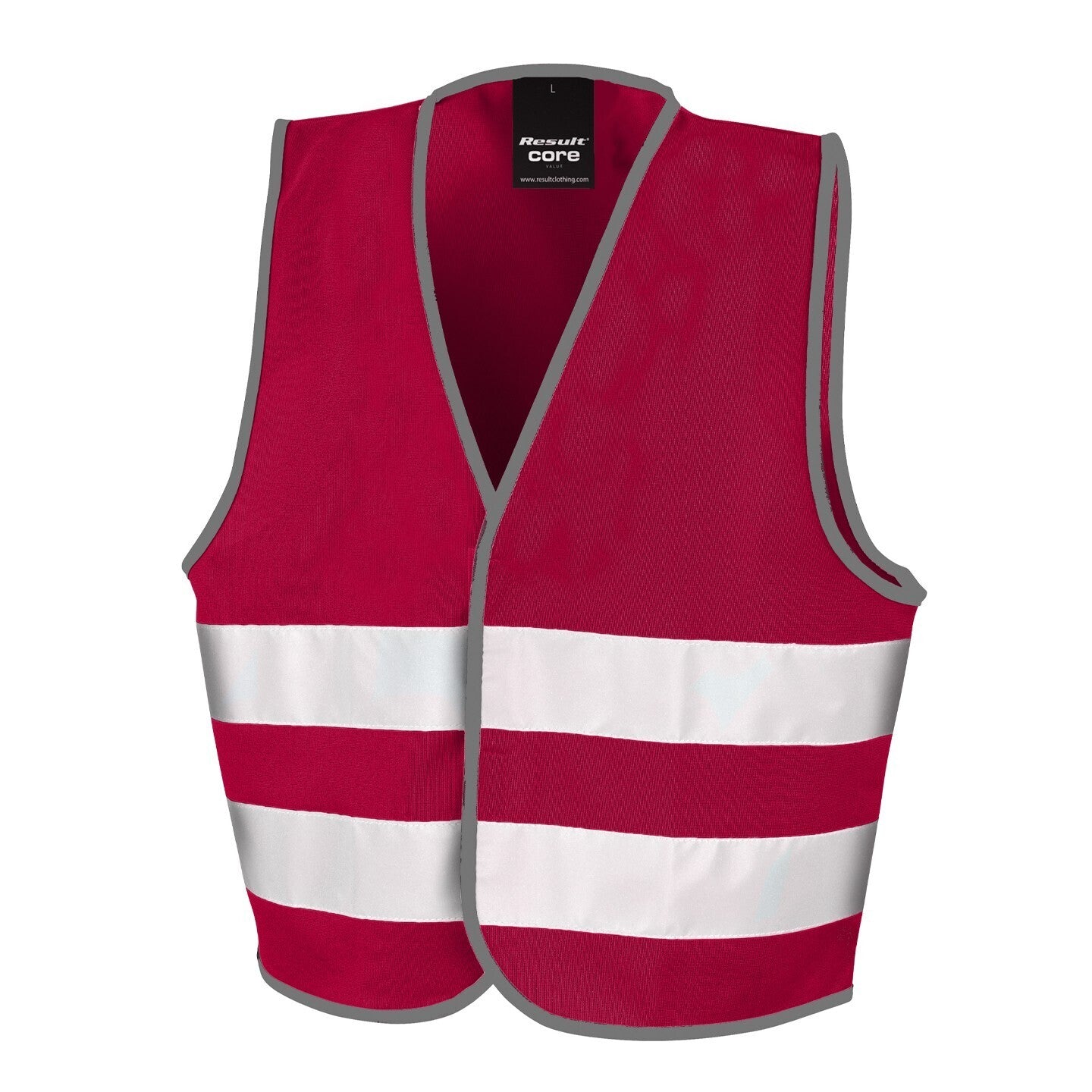 Burgundy - Front - SAFE-GUARD by Result Childrens-Kids Core Enhanced Hi-Vis Vest