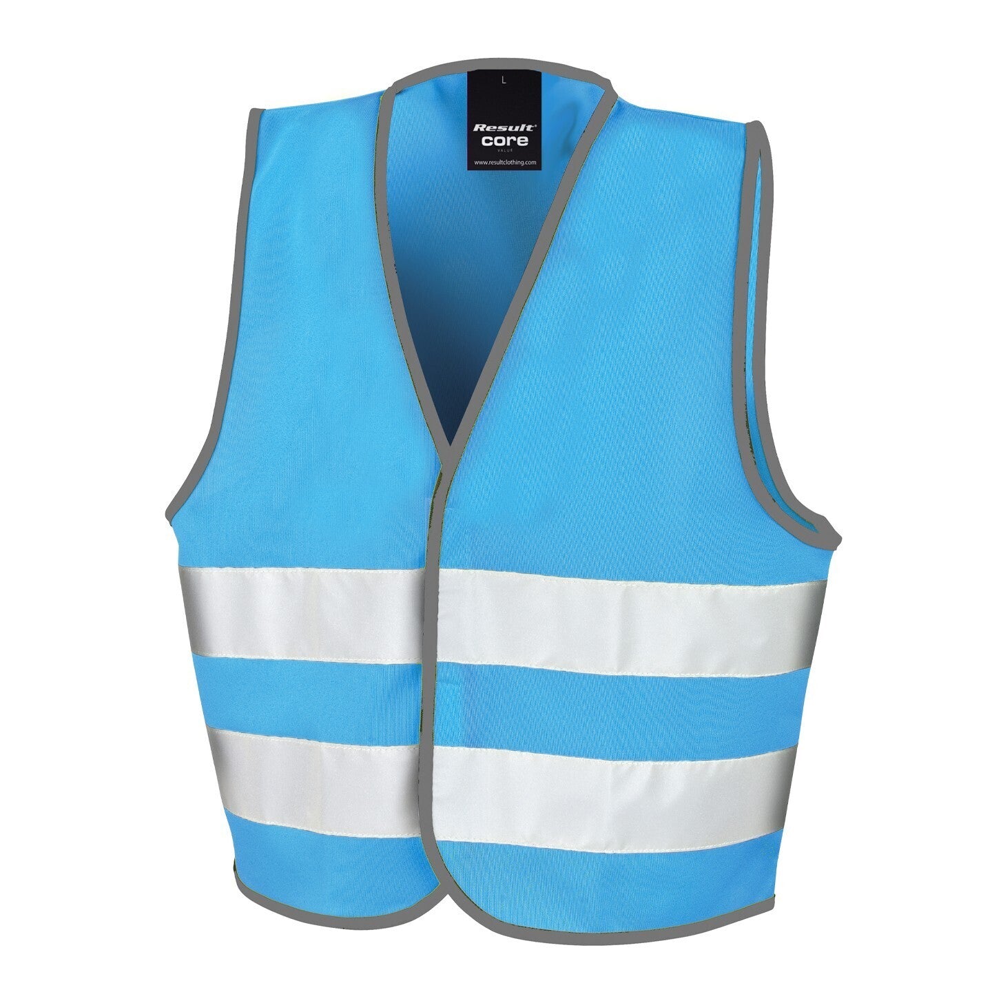 Sky Blue - Front - SAFE-GUARD by Result Childrens-Kids Core Enhanced Hi-Vis Vest