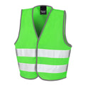 Fluorescent Pink - Front - SAFE-GUARD by Result Childrens-Kids Core Enhanced Hi-Vis Vest