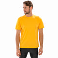 Gold - Back - Spiro Mens Impact Aircool T-Shirt