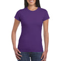 Purple - Side - Gildan Ladies Soft Style Short Sleeve T-Shirt