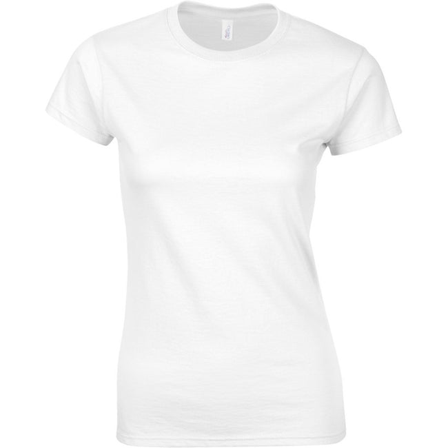 White - Front - Gildan Ladies Soft Style Short Sleeve T-Shirt