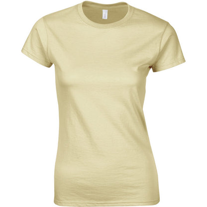 Sand - Front - Gildan Ladies Soft Style Short Sleeve T-Shirt