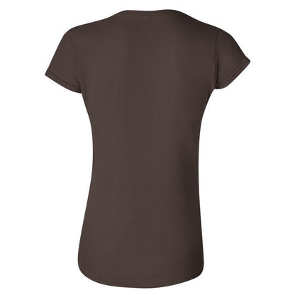 Dark Chocolate - Back - Gildan Ladies Soft Style Short Sleeve T-Shirt