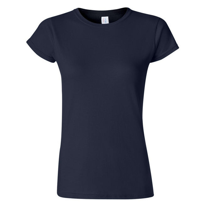 Navy - Front - Gildan Ladies Soft Style Short Sleeve T-Shirt