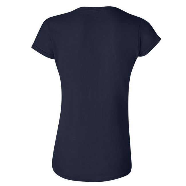Navy - Back - Gildan Ladies Soft Style Short Sleeve T-Shirt