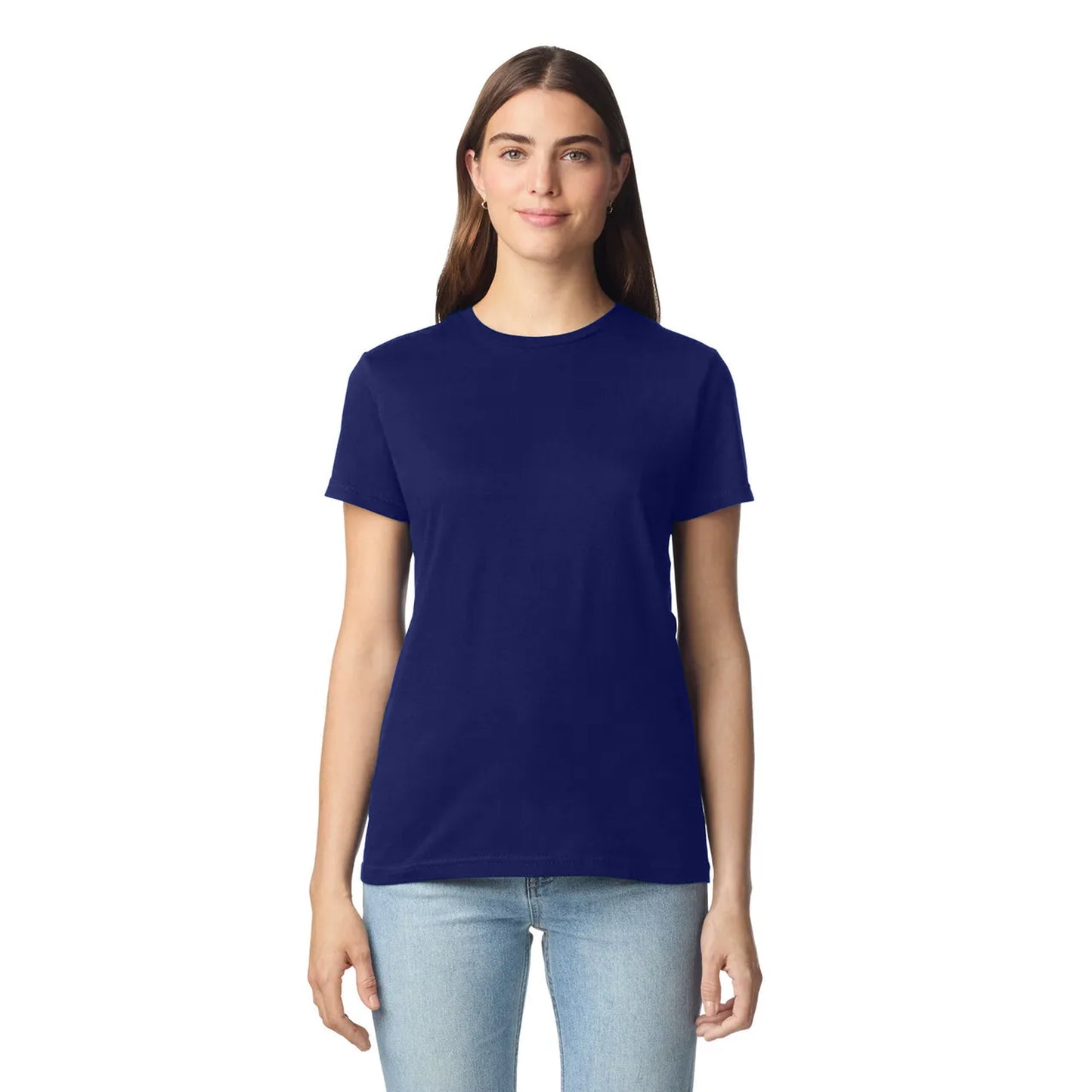 Navy Blue - Side - Gildan Ladies Soft Style Short Sleeve T-Shirt