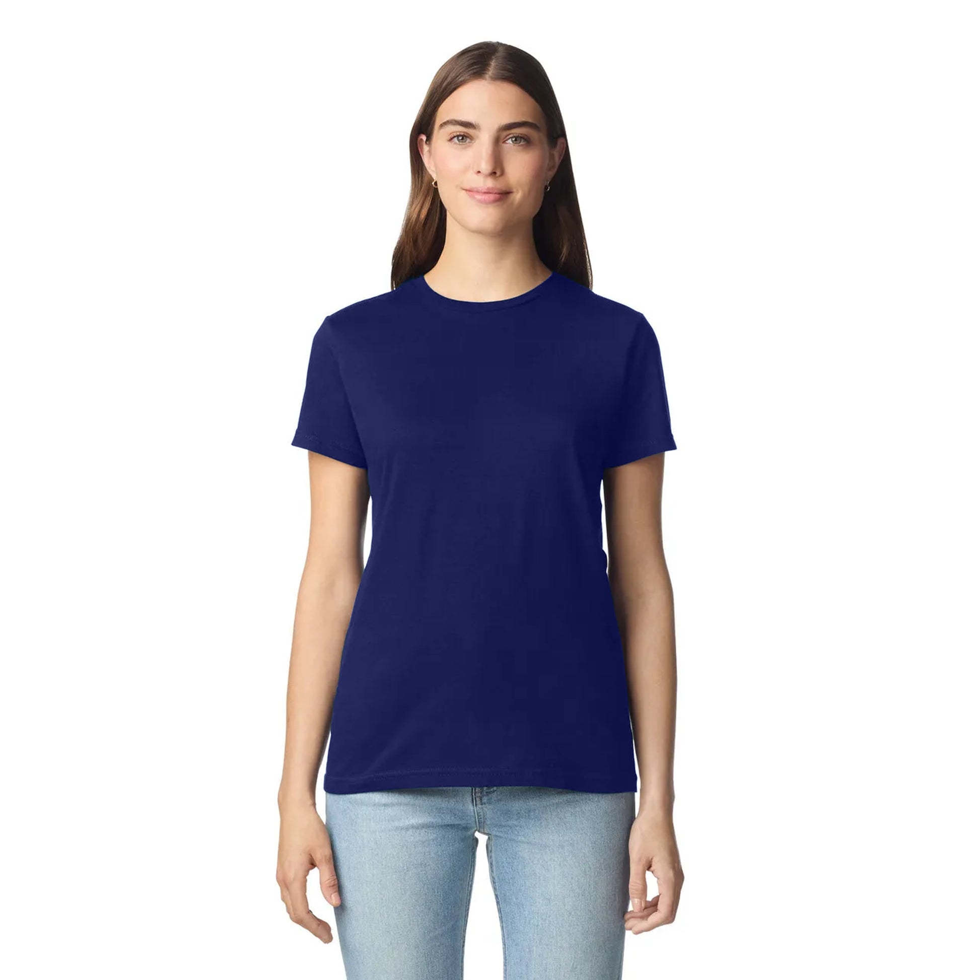 Navy Blue - Side - Gildan Ladies Soft Style Short Sleeve T-Shirt