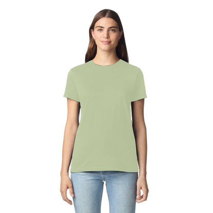 Pistachio - Side - Gildan Ladies Soft Style Short Sleeve T-Shirt
