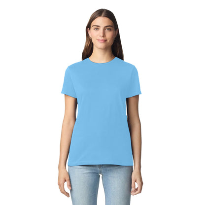 Sky Blue - Side - Gildan Ladies Soft Style Short Sleeve T-Shirt