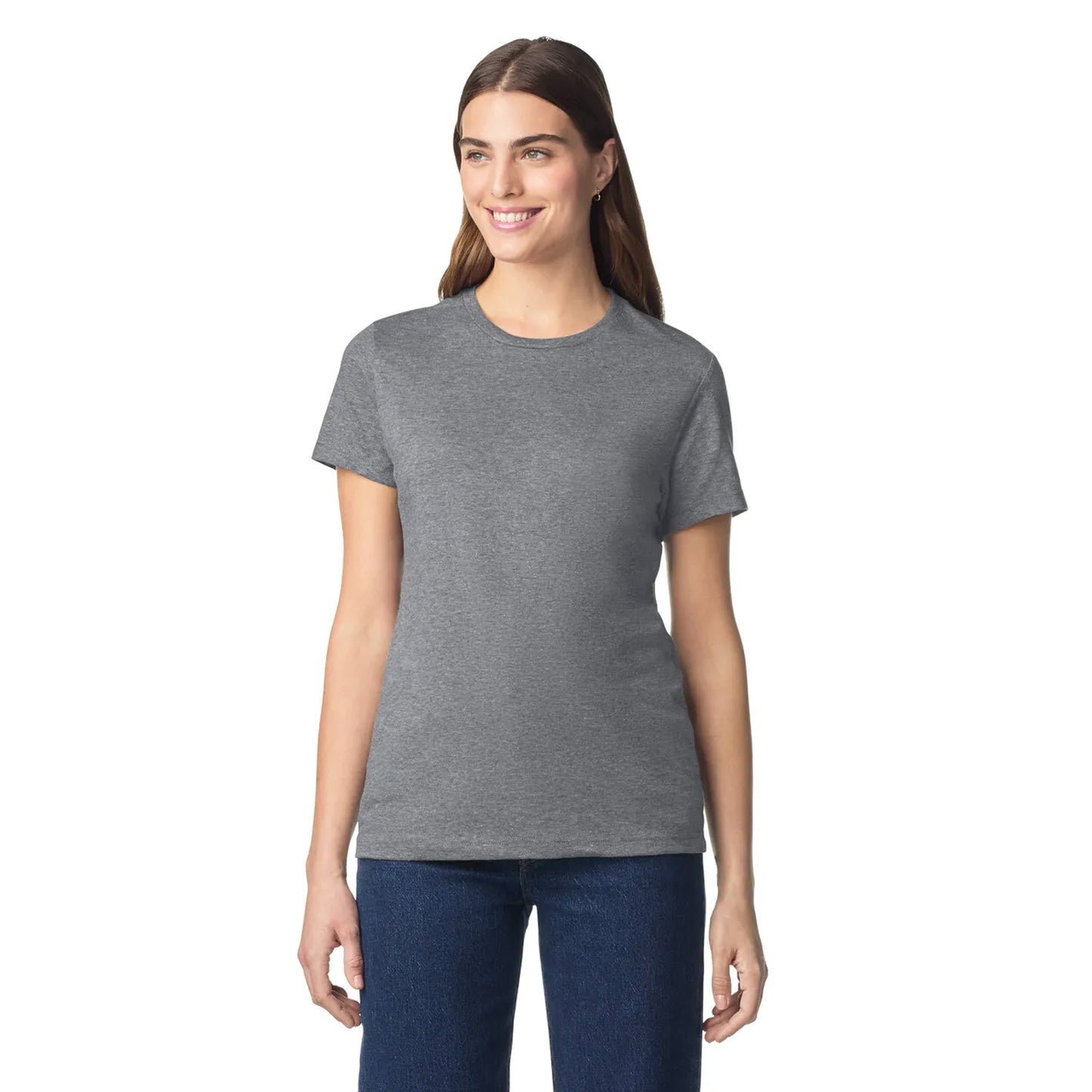 Sport Grey - Side - Gildan Ladies Soft Style Short Sleeve T-Shirt