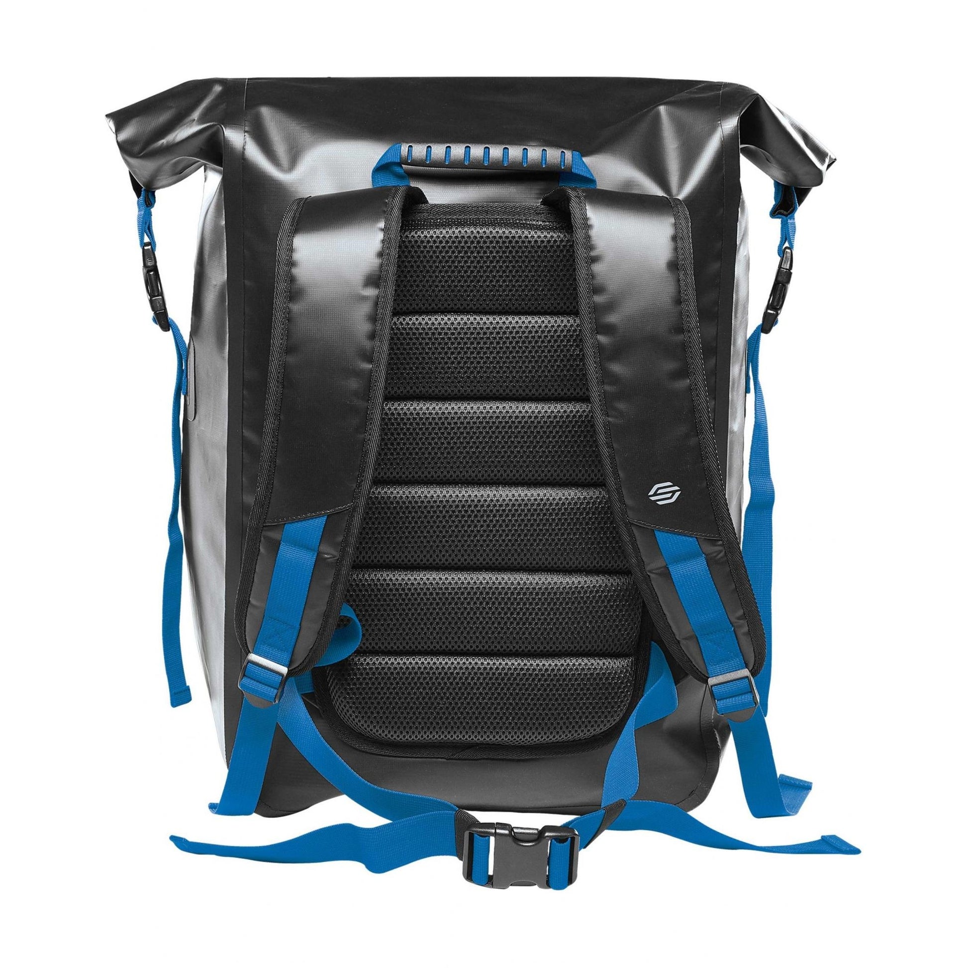 Black-Graphite-Azure Blue - Back - Stormtech Kemano Backpack
